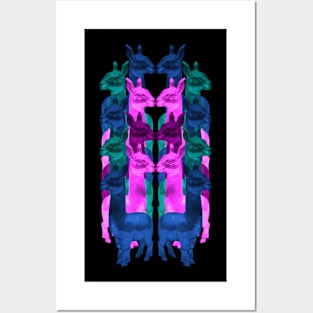 Cyberpunk llamas Posters and Art